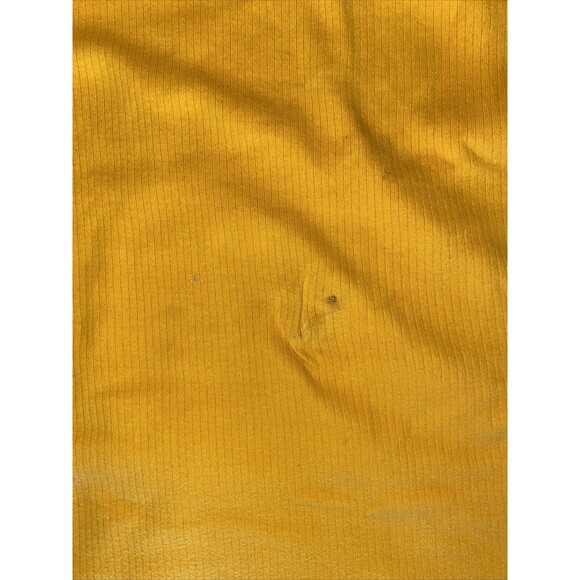 Guess Jeans Yellow V-Neck Short Sleeve Ribbed Shirt Size L - Picture 2 of 5